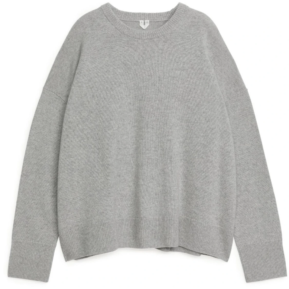 Grå stickad tröja  - 90