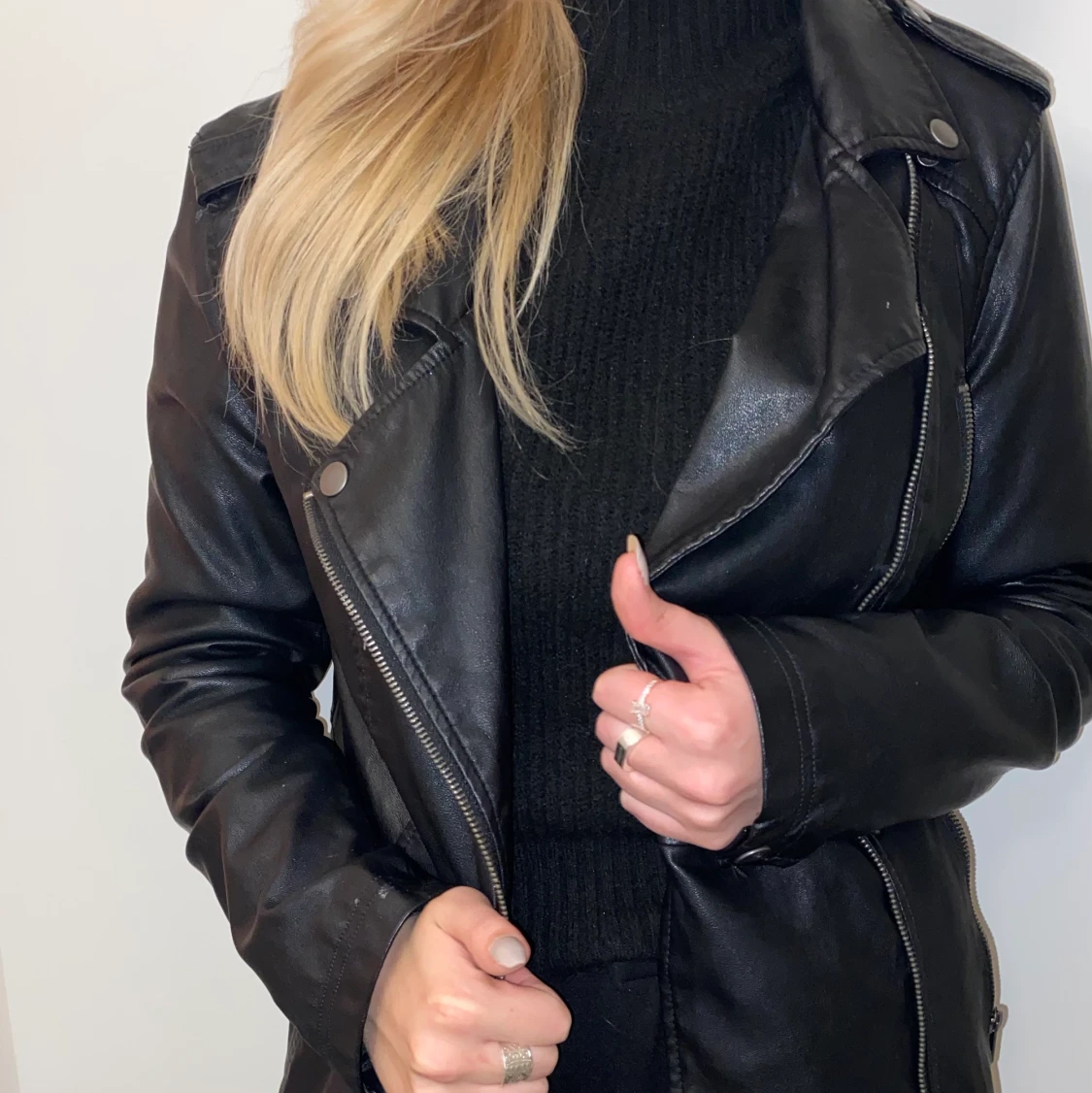 Handmålad skinnjacka - 90