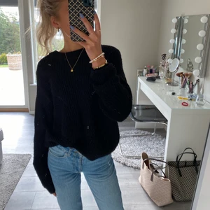 Stickad svart tröja🖤 - Stickad svart tröja storlek S🖤
