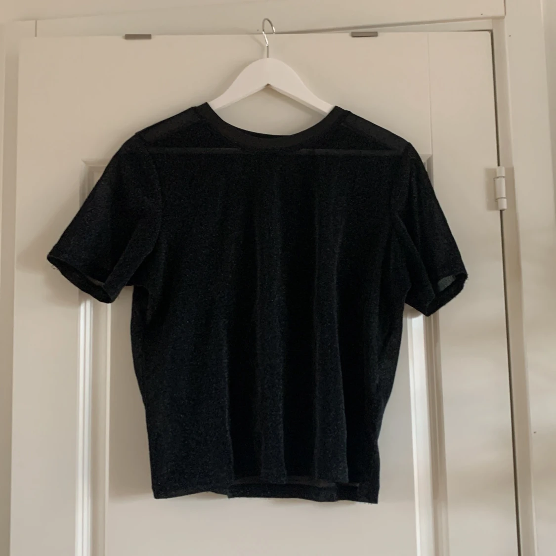 Svart glittrig festtop!