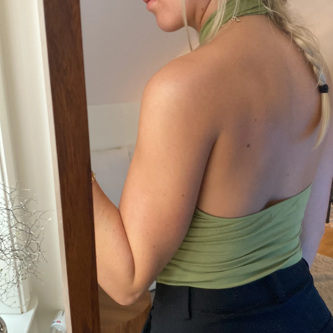 Grön halterneck-topp - 91