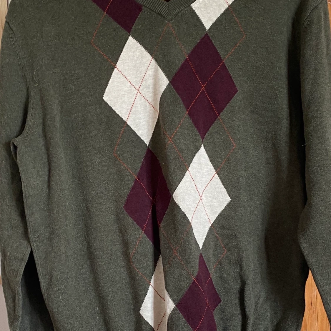 Grön stickad tröja - 91