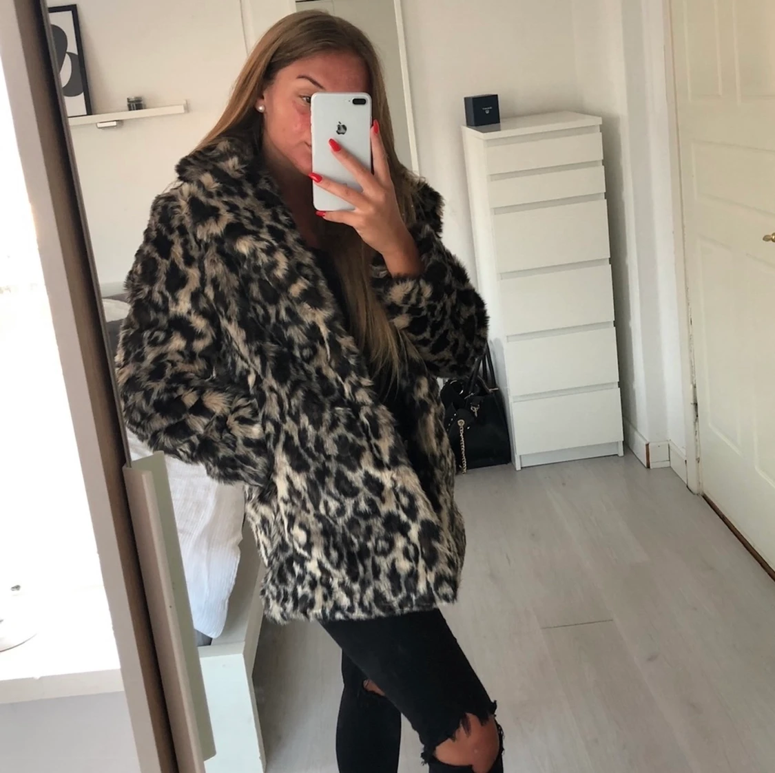 Leopardmönstrad jacka 