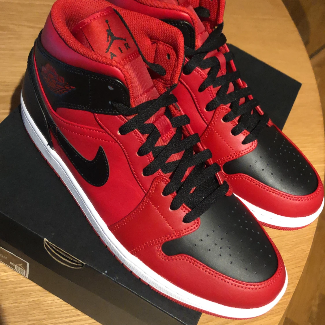 Nike air jordan 1 mid gym red/black-white rouge gym/bland/noir