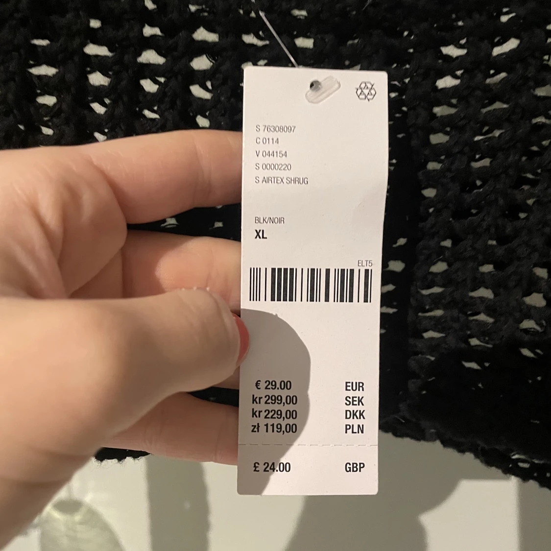 Svart bolero strl XL - 90