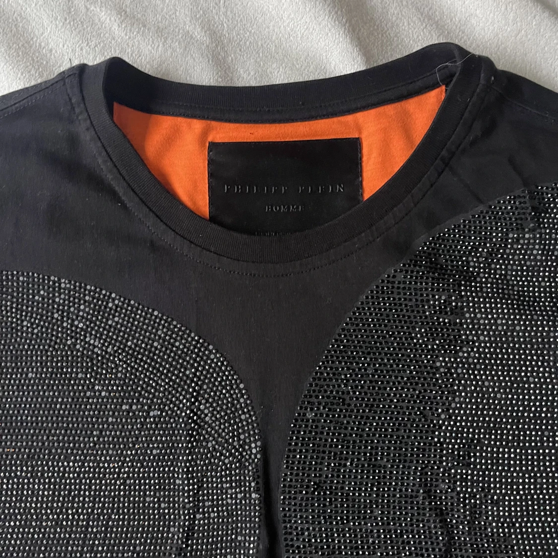 Svart Philipp Plein T-shirt med strass - 90