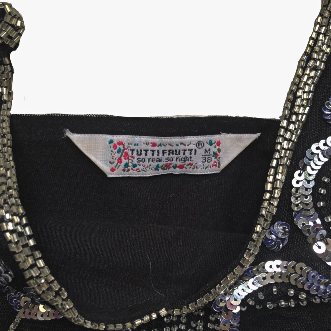 vintage glitter linne - 90