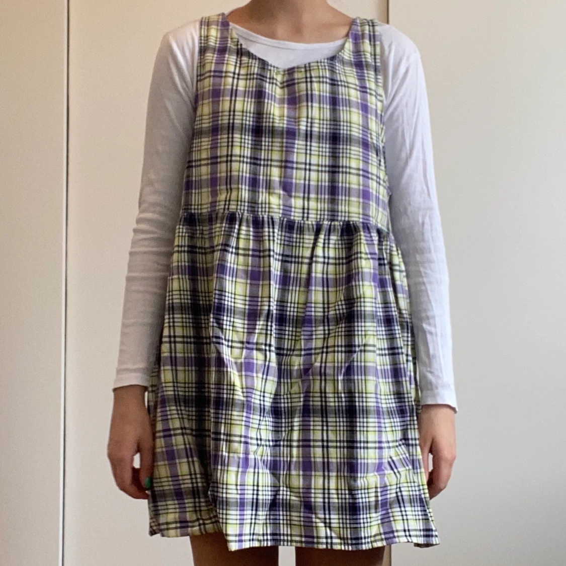 Rutig klänning - 90