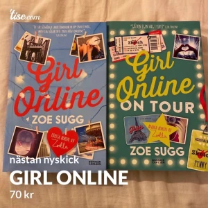 Girl online - Nyskick på böckerna. Skrivna av Zoe Zugg. 2 av 3 i bokserien girl online (den som saknas är girl online going solo). 40kr för 1 bok och 70 för båda💘💘