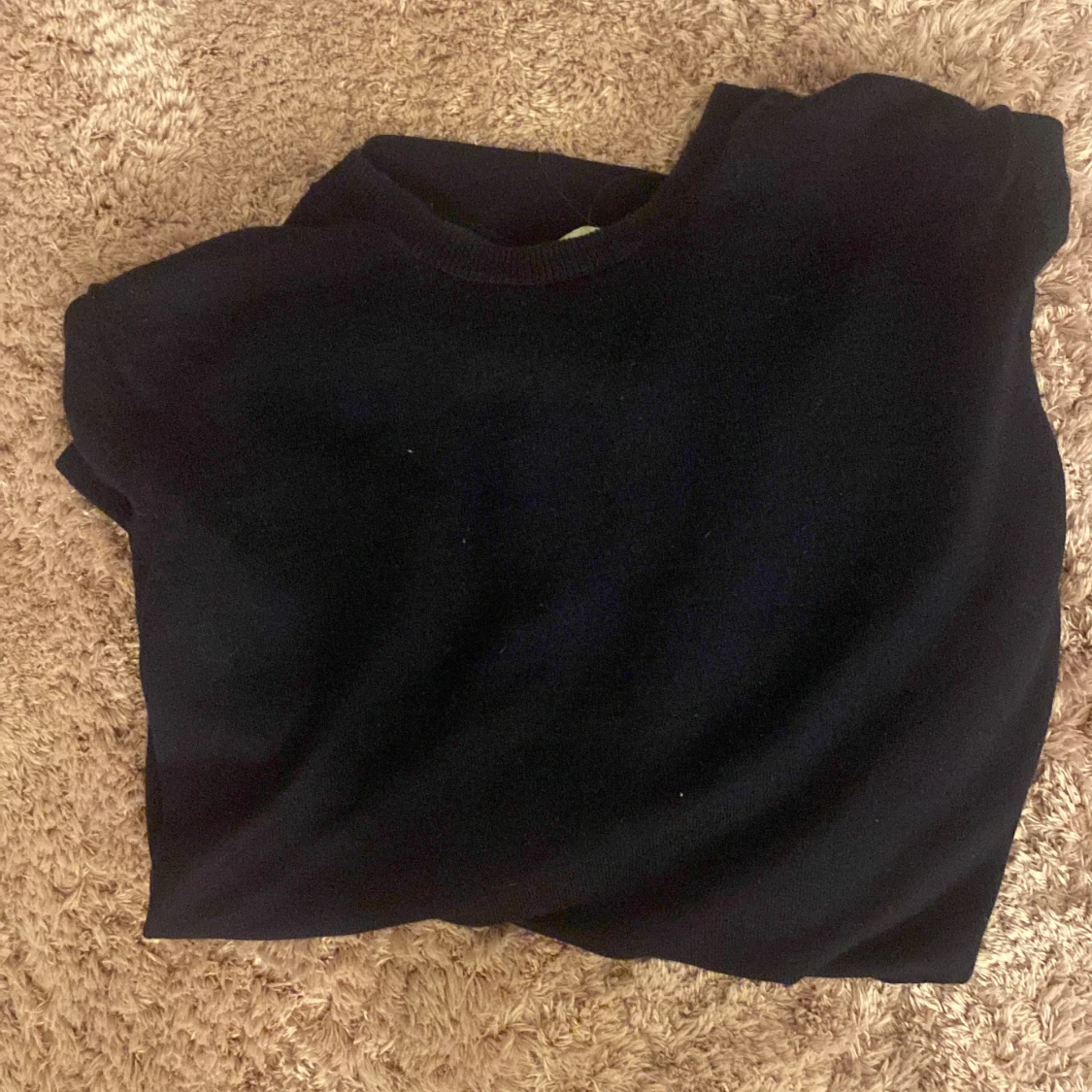 Blå stickad tröja - 91