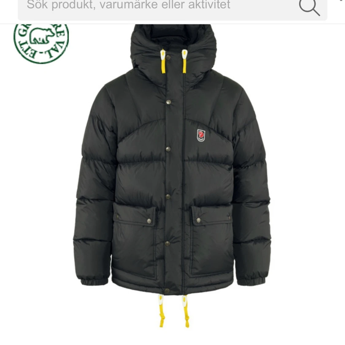 Svart fjällräven jacka