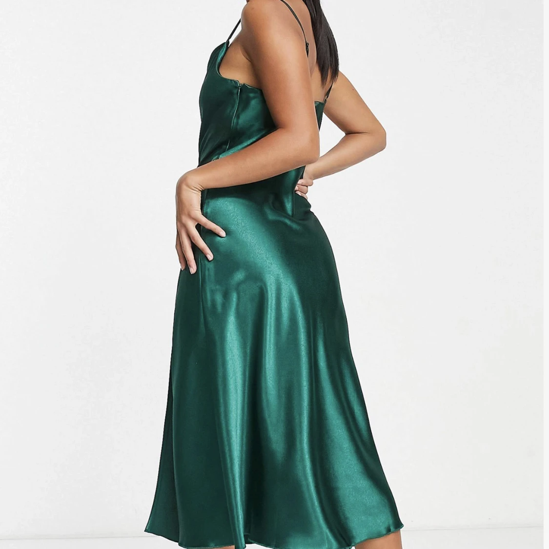 Grön klänning satin - 90