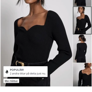 Topp - Svart stickad toppfrån nakd. Aldrig använt. Köpt för 449😘