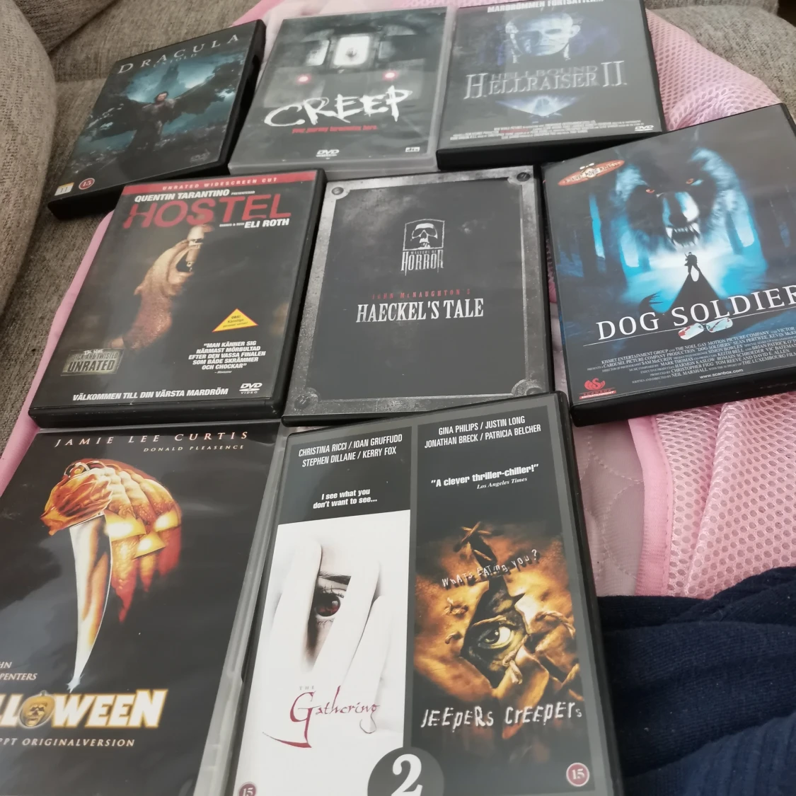 8 st skräck film dvd