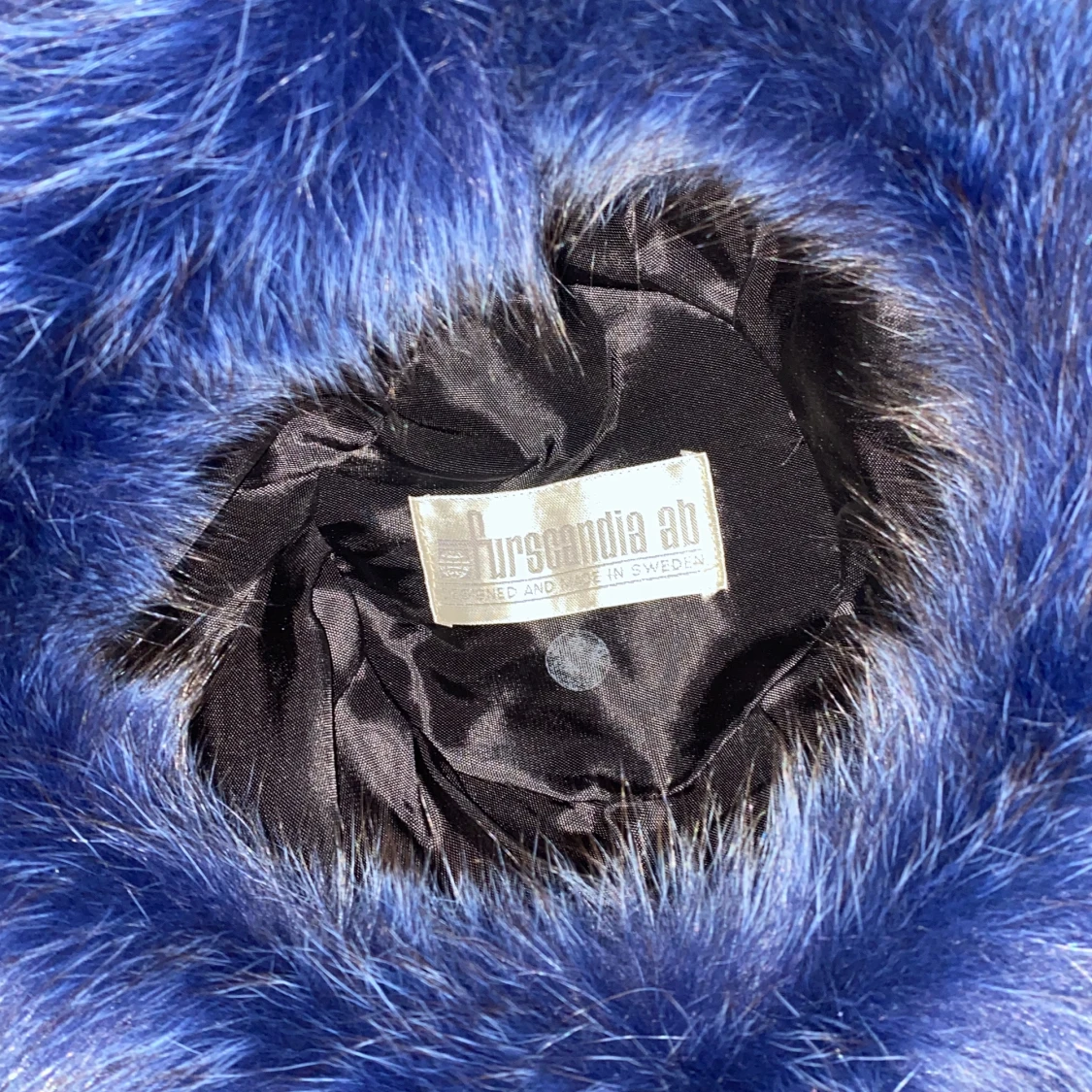 Blå pälsmössa - 90