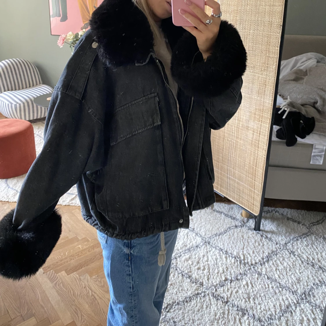 Jacka med päls  - 90