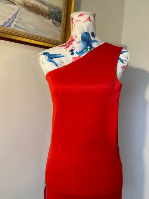 Röd klänning hel ny utan prislapp 