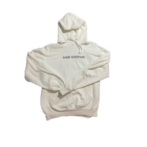 Vit Hoodie - Vit hoodie ” Sour Solution ”  Size: 170-175 Skick: 10/10 Skriv vid intresse och för fler bilder!  