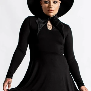 Killstar klänning stlS - Elissabat Collar dress stl-S Helt ny med tags.