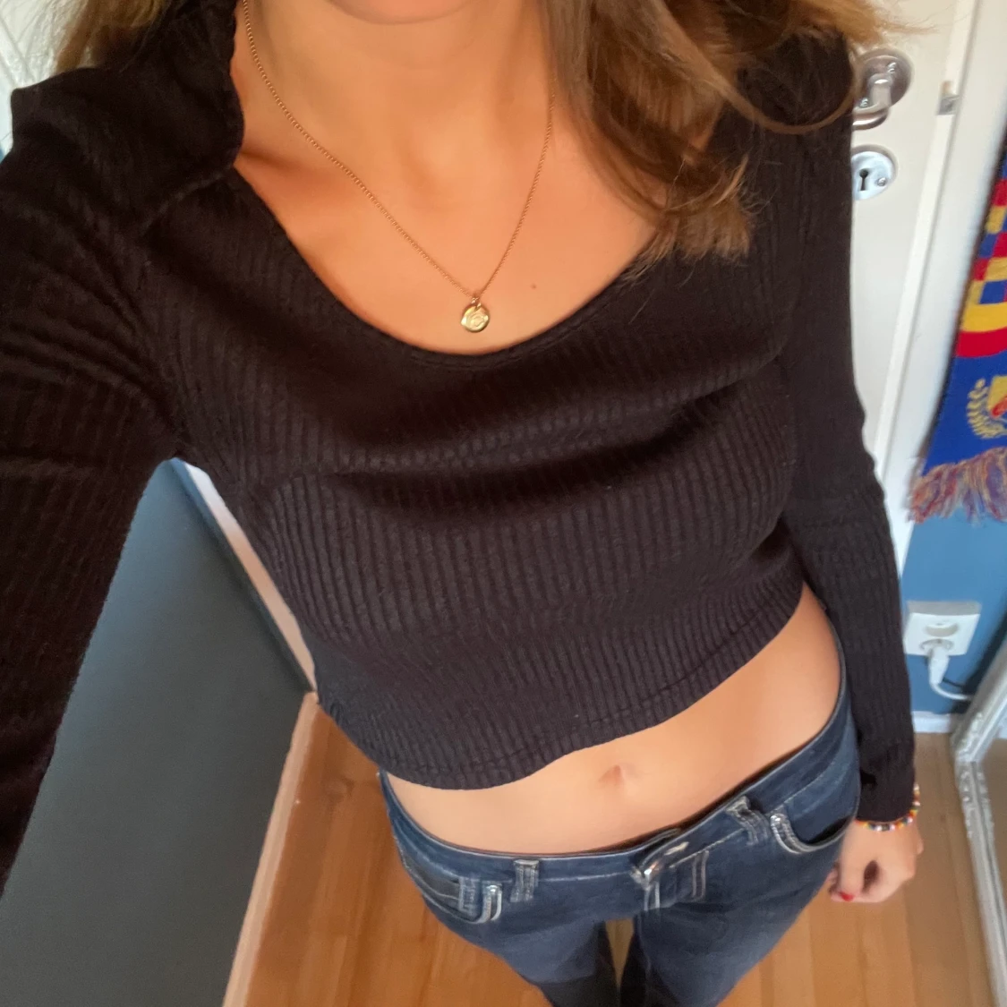 Svart långärmad tröja - 90