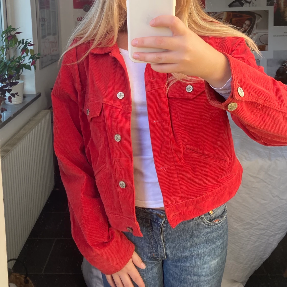 Röd Manchesterjacka