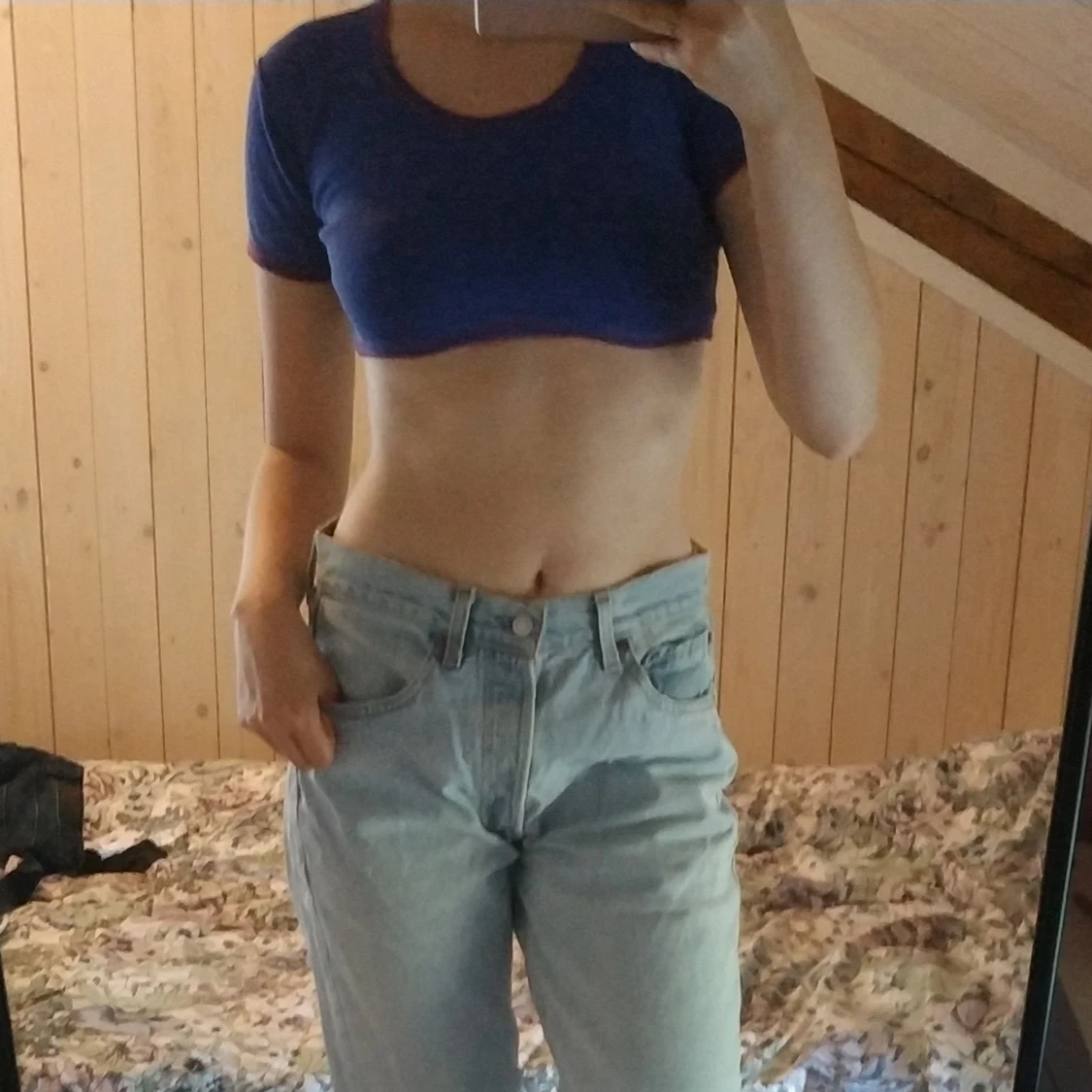 Vintage Fransk Croptop - 90