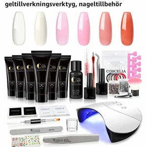 Nagelkitt - 550 för allt. Säljer gelkitt första bilden (400kr) och även gelnagellack dom på andra bilden (200kr). Använd en gång. Säljer på grund av att jag inte är intresserad av naglar längre.