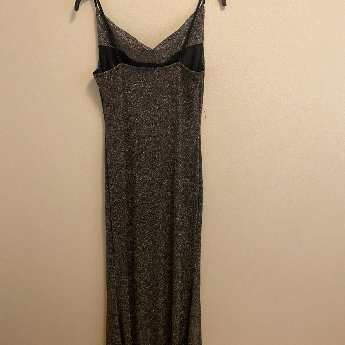 Silverglittrig maxiklänning - 91