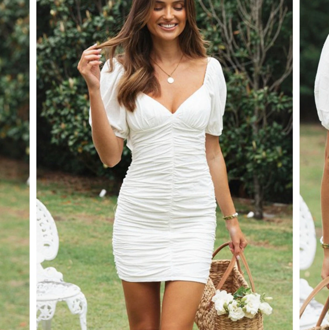 Vit klänning storlek M