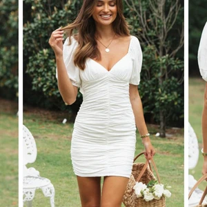 Vit klänning storlek M - Fin klänning som passar till allt. Aldrig använd!  Nypris:800kr Frakt betalar köparn 