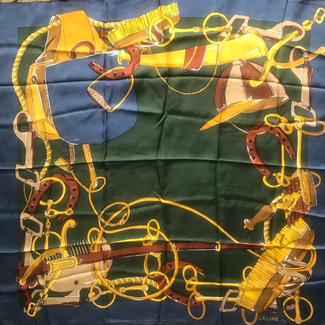 Äkta Celine Paris scarf i silke 