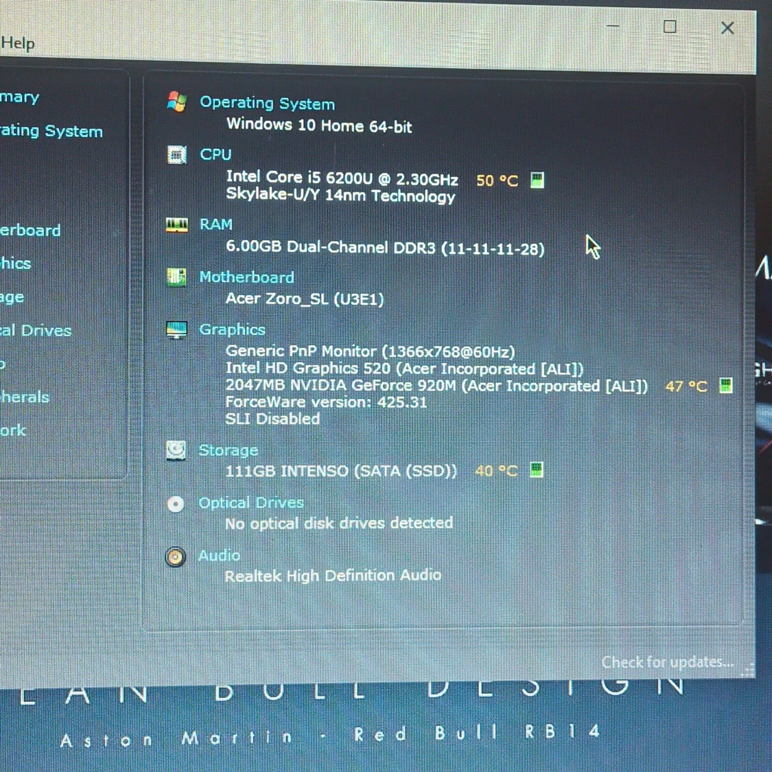 Acer aspire E  15 laptop - 90