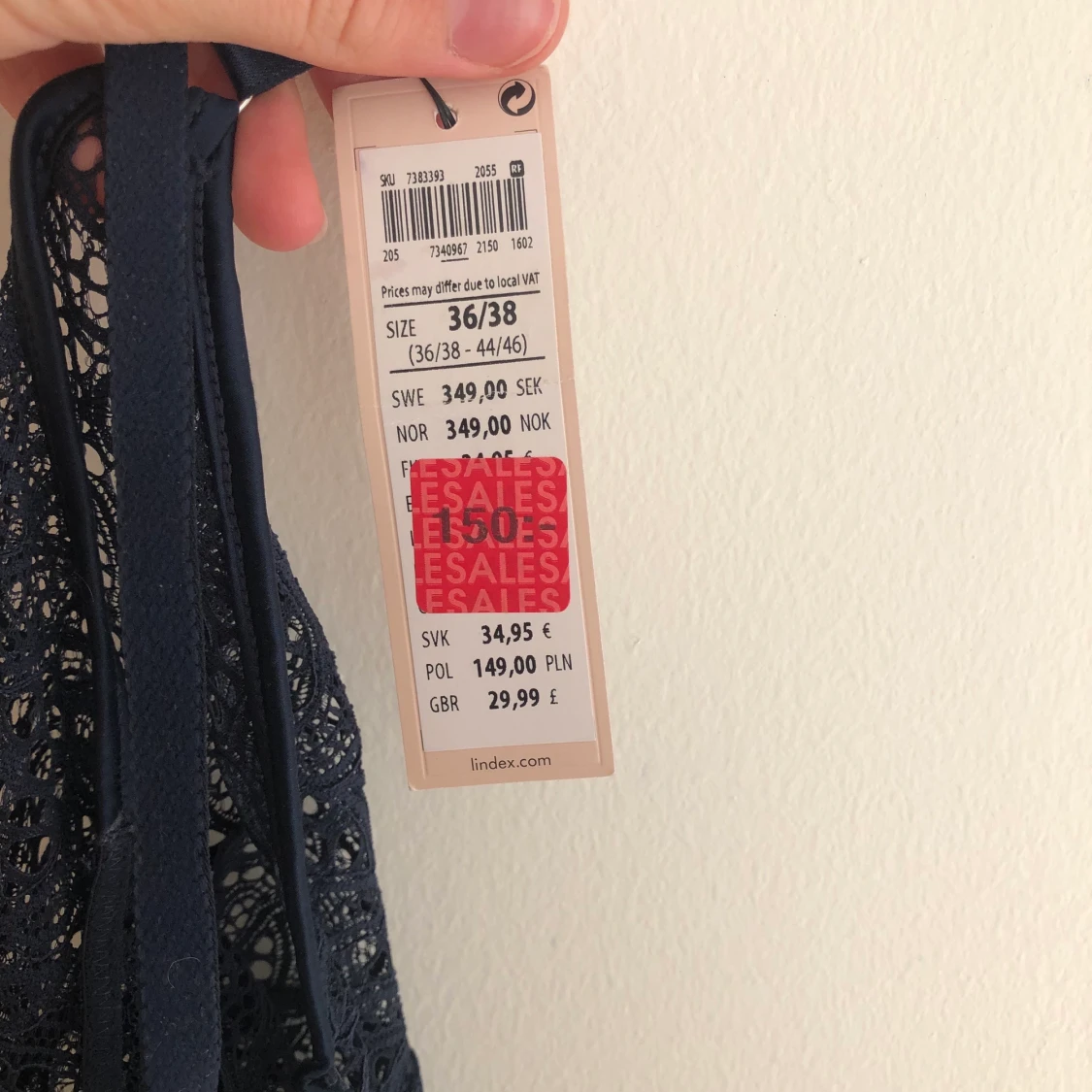 Spetsbody mörkblå - 90