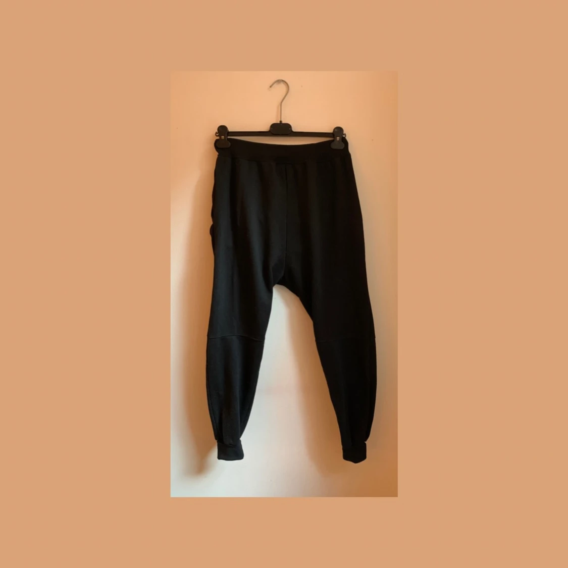 Black Harem Sweatpants with Pouch - 90