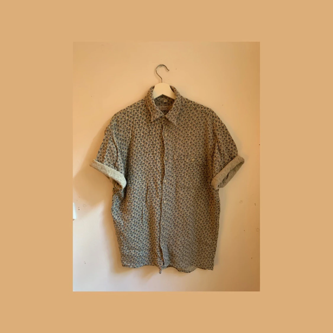 Palm Tree Short Sleeve Button Down