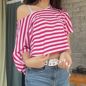 Striped pink white shirt - Very cute