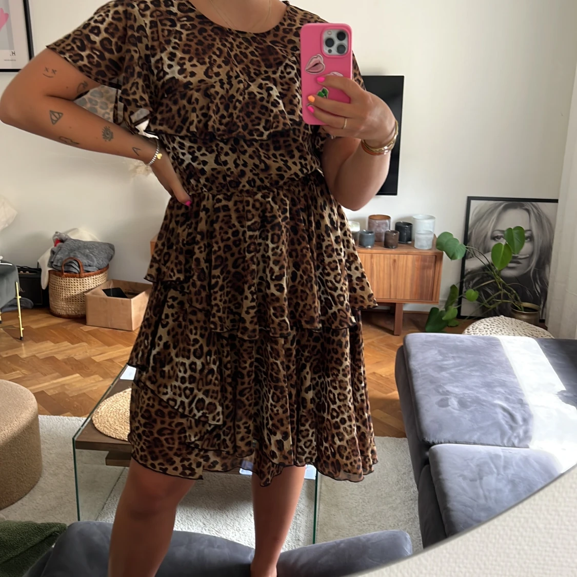 Leopard klänning - 90