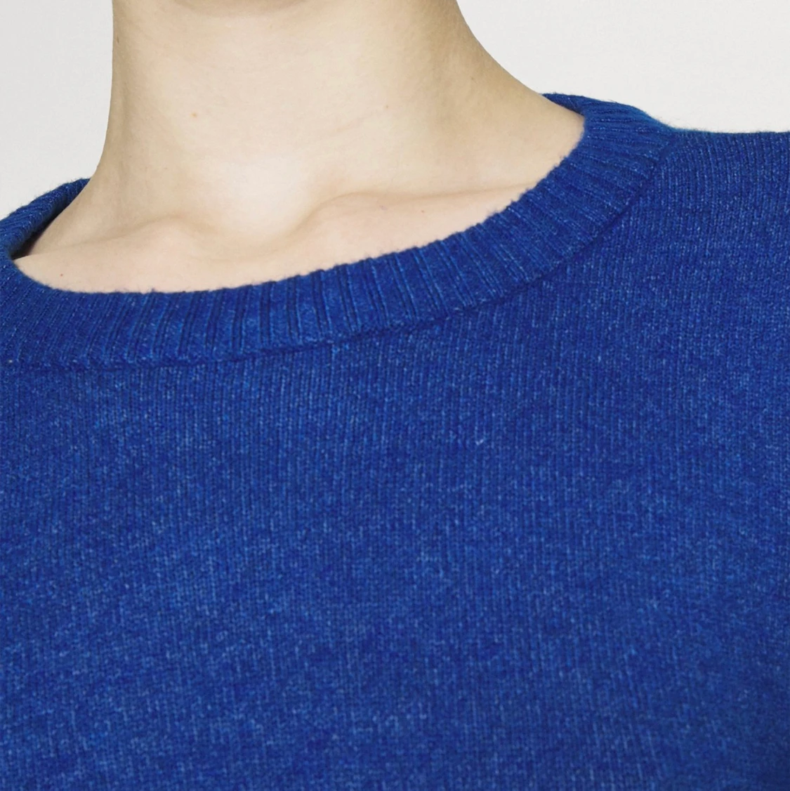 Stickad blå VILA tröja stl S - 91