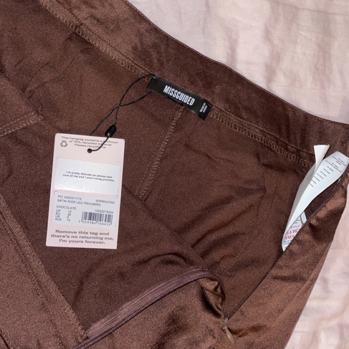 ”satin wide leg” byxor - 91