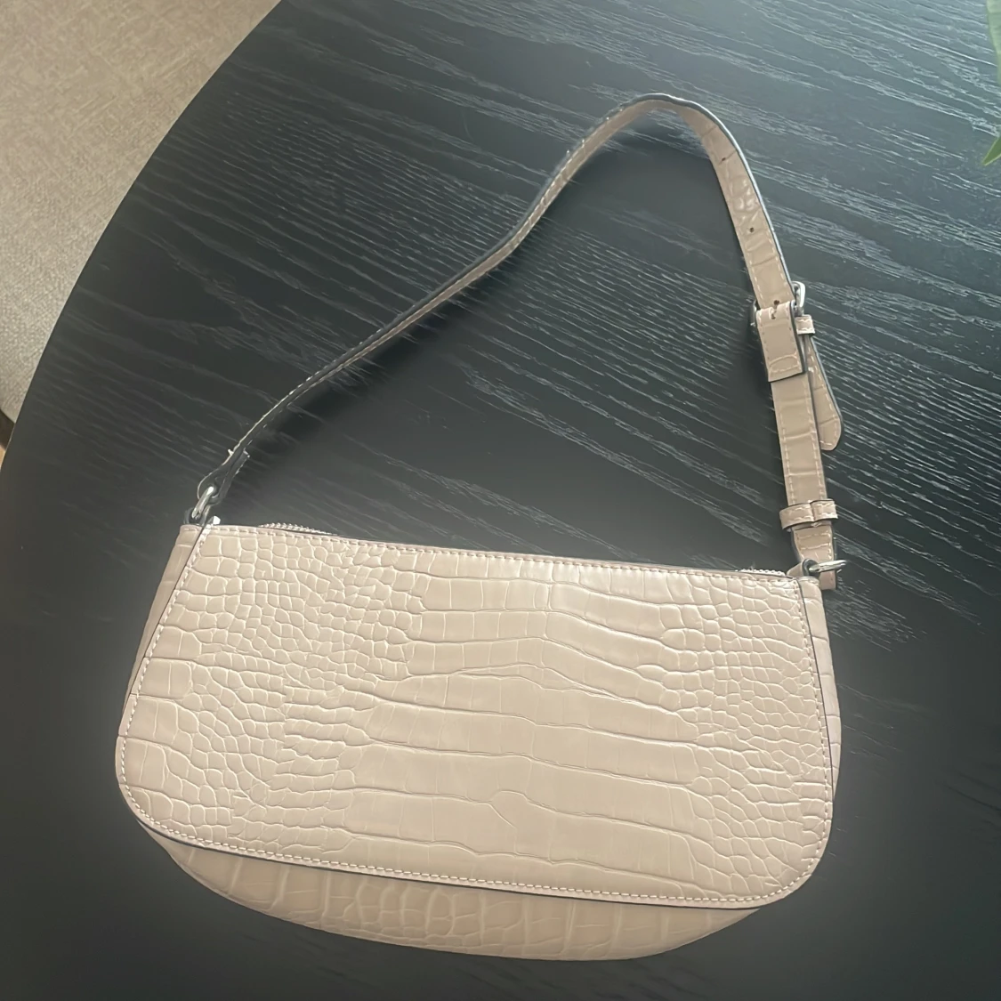 Beige krokodil handväska HELT NY 