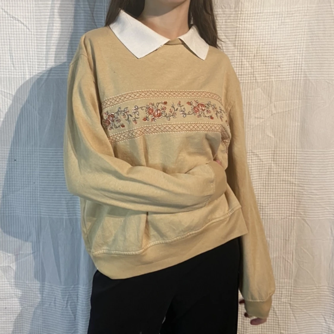 Vintage tröja med krage - 90