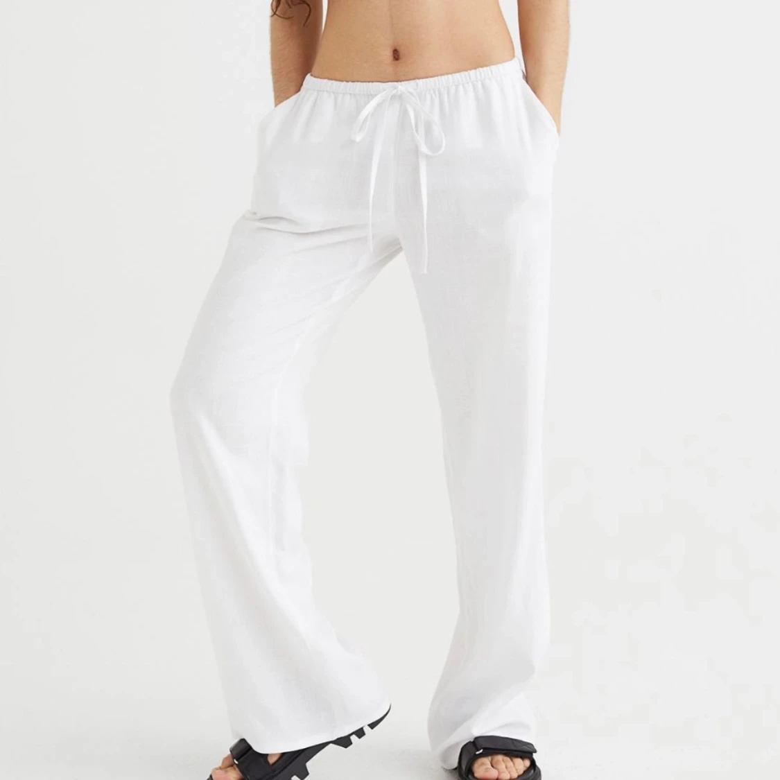 Vita linnebyxor  - 90