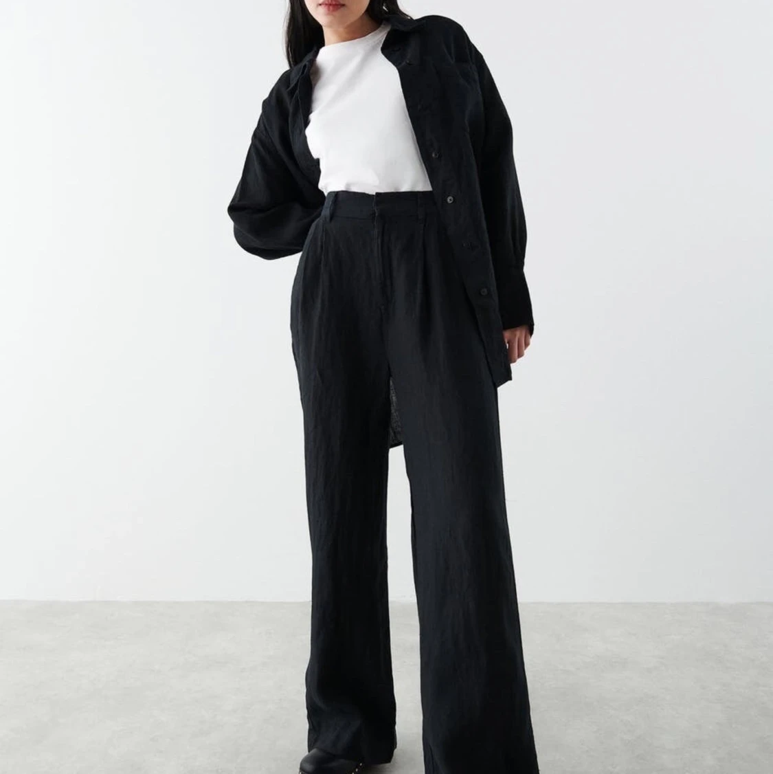 Denise linen byxor Gina tricot linne