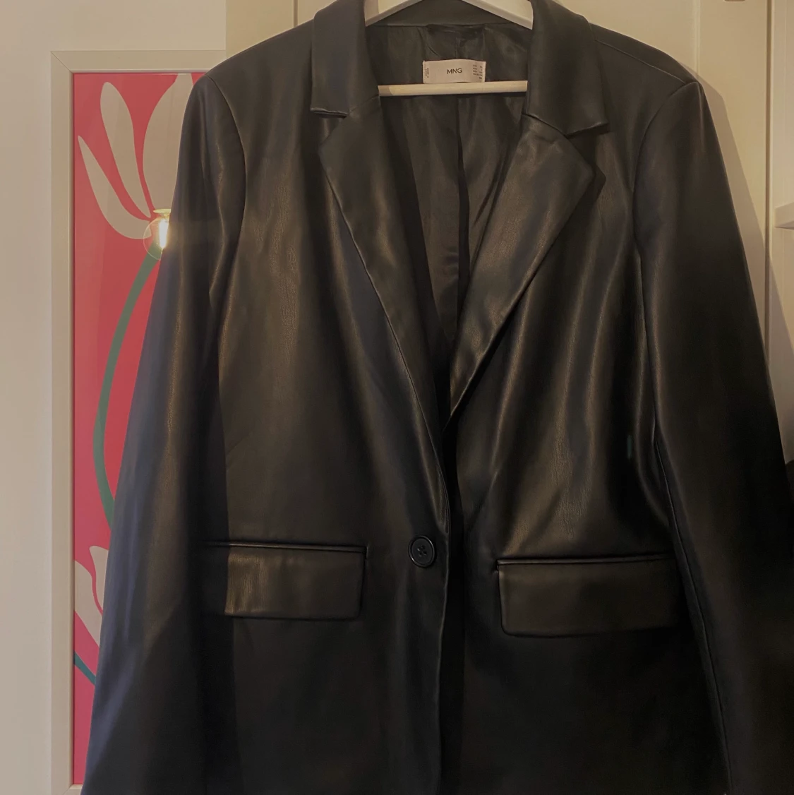 Kavaj i läderimitation  - 91