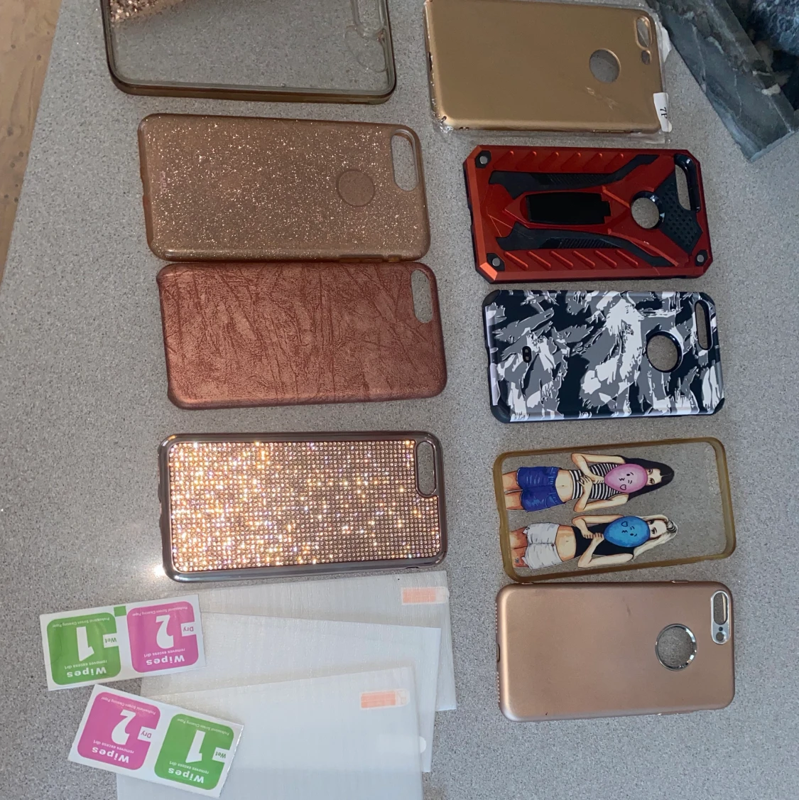 Mobilskal+skärmskydd iphone 7plus - 91