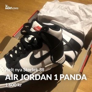 Air Jordan 1 panda  - Helt nya i kartong storlek 38