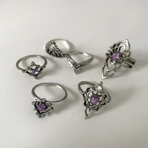 Ringar lila, silver, metallic - Ringar från Shein, 5kr/st eller bara 20 för allihop