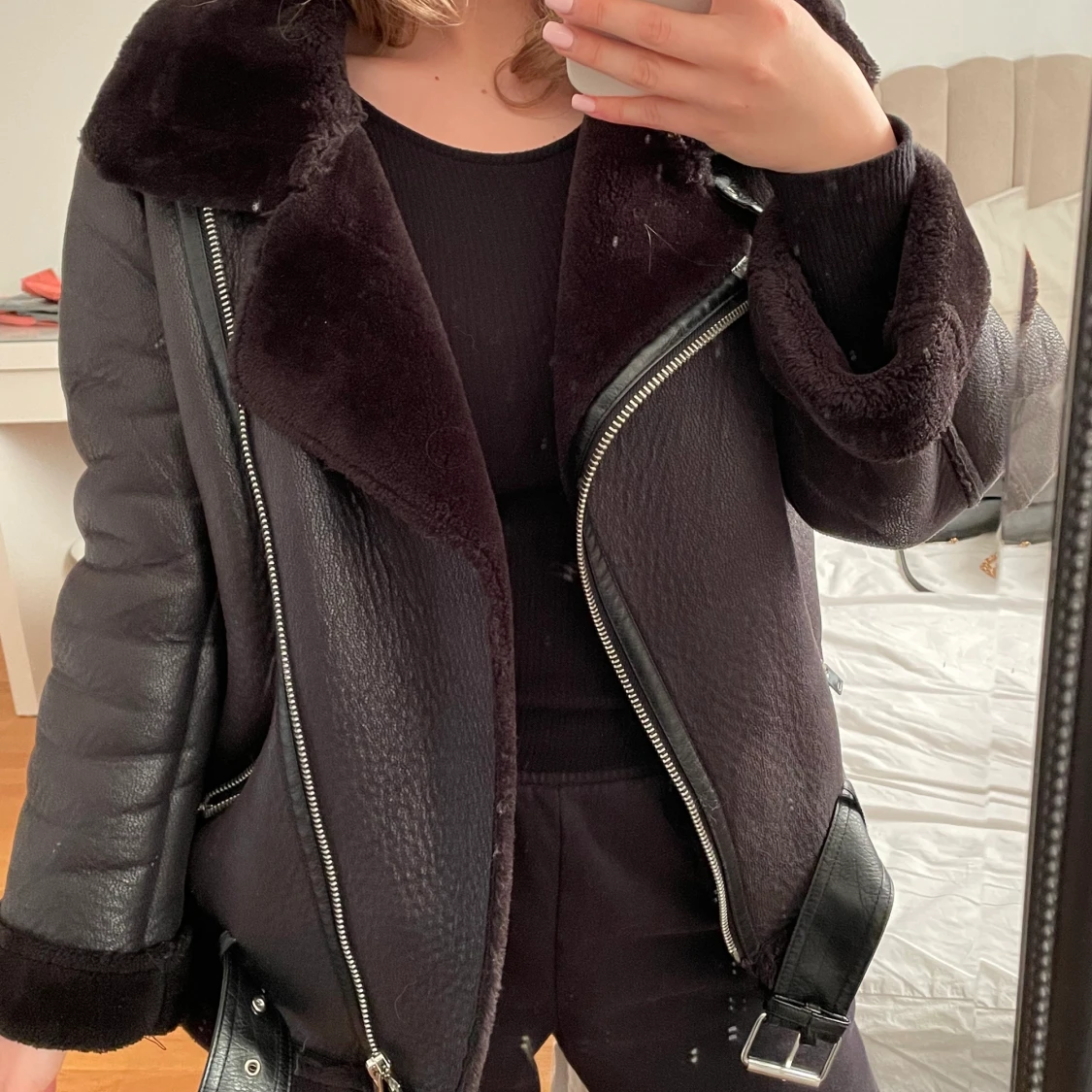 Mocka biker jacket från NA-KD