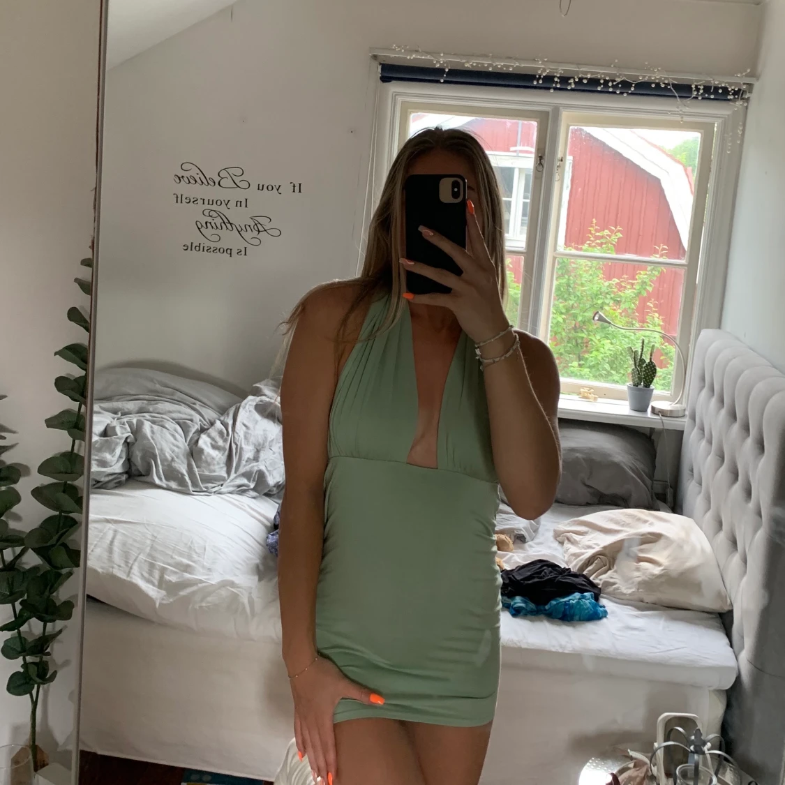 Grön klänning - 90