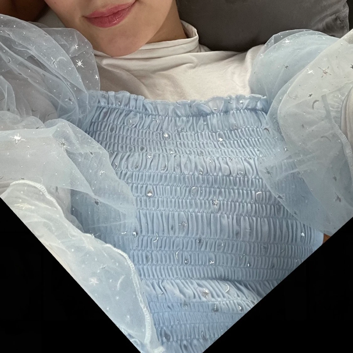 Girly sky blå skjorta från bik bok  - 90